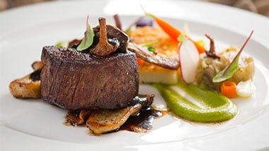 picture of steakhouse with wild mushrooms